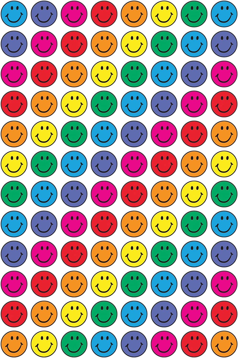 Colourful smiles stickers